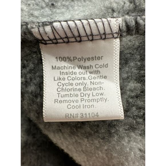 Ocean Coast Men's Medium Green Gray Black Plaid Quarter Zip Pullover Fleece - Picture 7 of 7